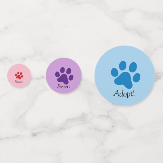 Rescue, foster, multiverkleurde verfafdrukken inst confetti (Voorkanten)