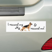 Rescue German Shepherd Bumpersticker (Op auto)