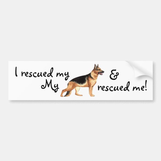 Rescue German Shepherd Bumpersticker (Voorkant)
