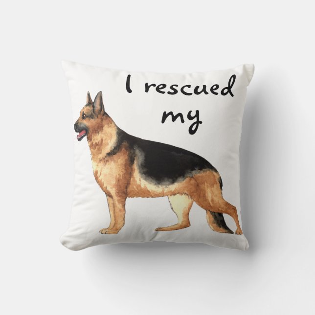 Rescue German Shepherd Kussen (Voorkant)