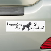 Rescue Giant Schnauzer Bumpersticker (Op auto)