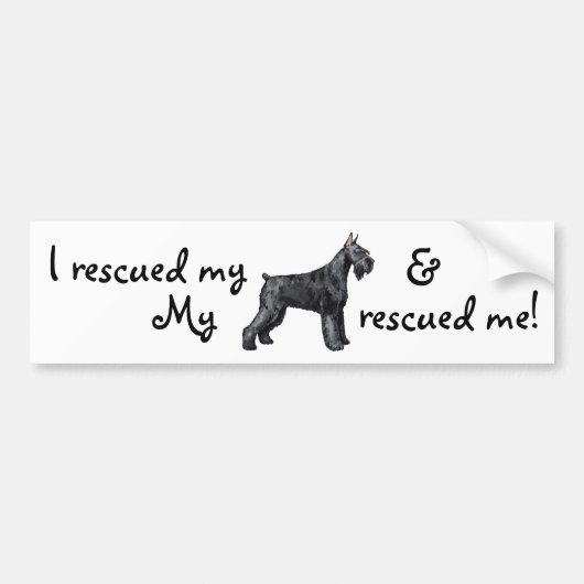 Rescue Giant Schnauzer Bumpersticker (Voorkant)