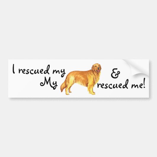 Rescue Golden Retriever Bumpersticker (Voorkant)