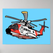 Rescue Helicopter Poster (Voorkant)