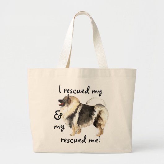 Rescue Keeshond Grote Tote Bag (Voorkant)