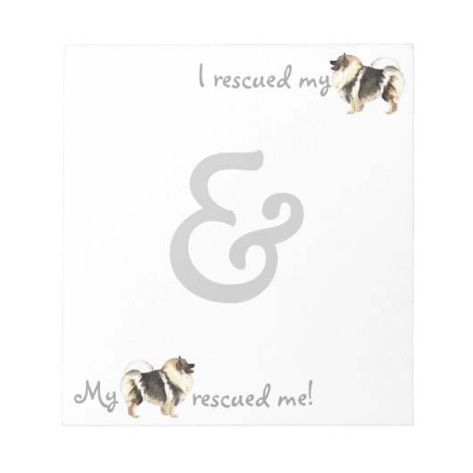 Rescue Keeshond Notitieblok (Voorkant)