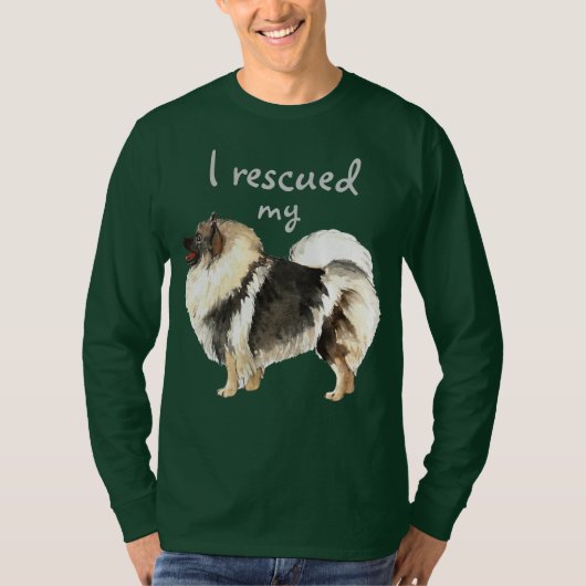 Rescue Keeshond T-shirt (Voorkant)