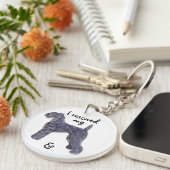 Rescue Kerry Blue Sleutelhanger (Voorkant Rechts)