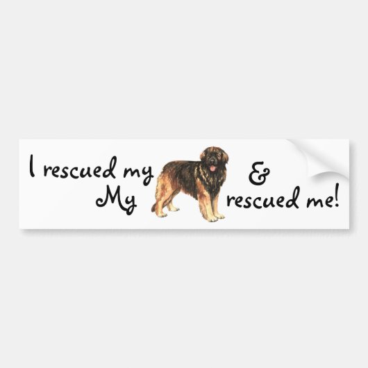 Rescue Leonberger Bumpersticker (Voorkant)