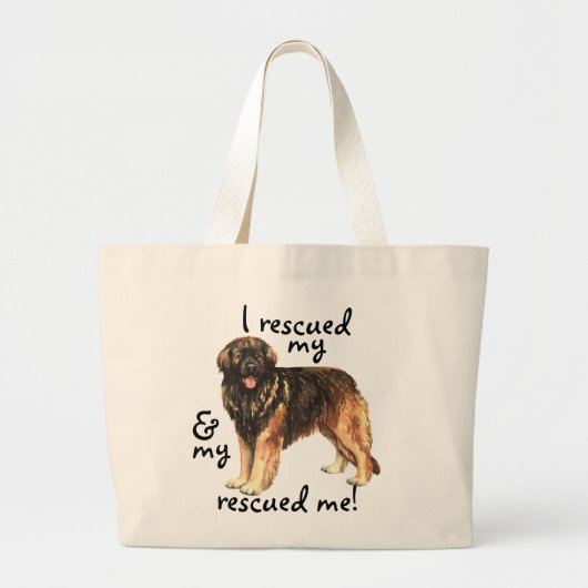 Rescue Leonberger Grote Tote Bag (Voorkant)