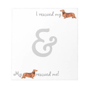 Rescue Longhaire Dachshund Notitieblok