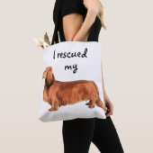 Rescue Longhaire Dachshund Tote Bag (Dichtbij)