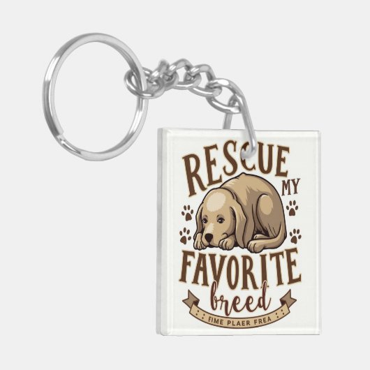 Rescue Love Sleutelhanger (Voorkant Links)