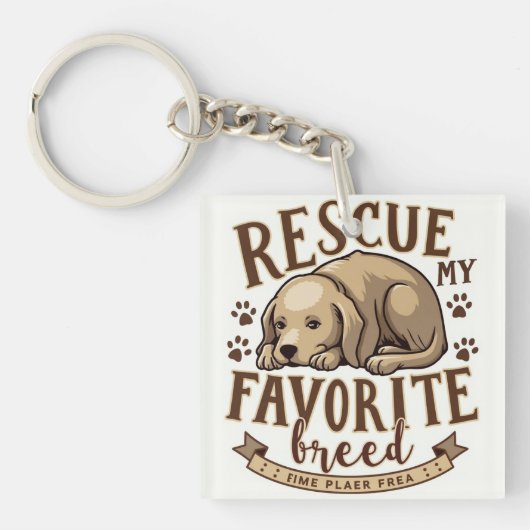Rescue Love Sleutelhanger (Voorkant)