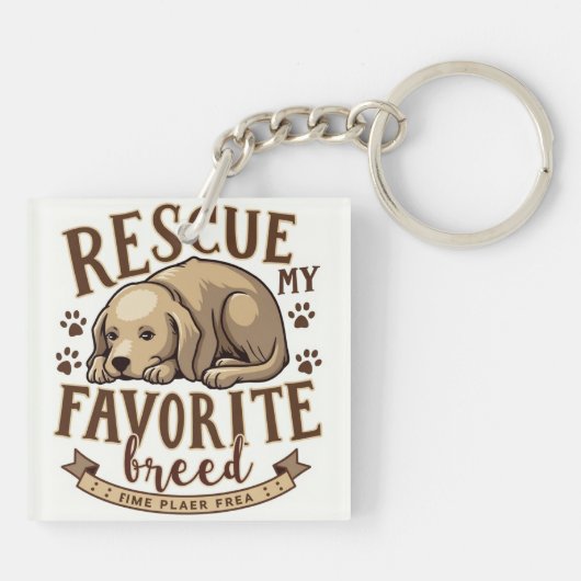 Rescue Love Sleutelhanger (Achterkant)