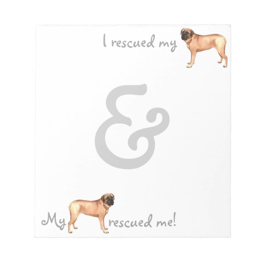 Rescue Mastiff Notitieblok (Voorkant)