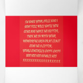 Rescue me gedicht kunst graphics groet vriend lief drieluik uitnodiging (Binnenkant midden)