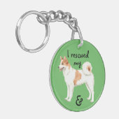 Rescue Norrbottenspets Sleutelhanger (Voorkant Links)