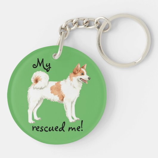 Rescue Norrbottenspets Sleutelhanger (Achterkant)