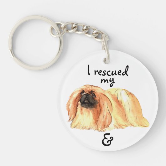 Rescue Pekingese Sleutelhanger (Voorkant)