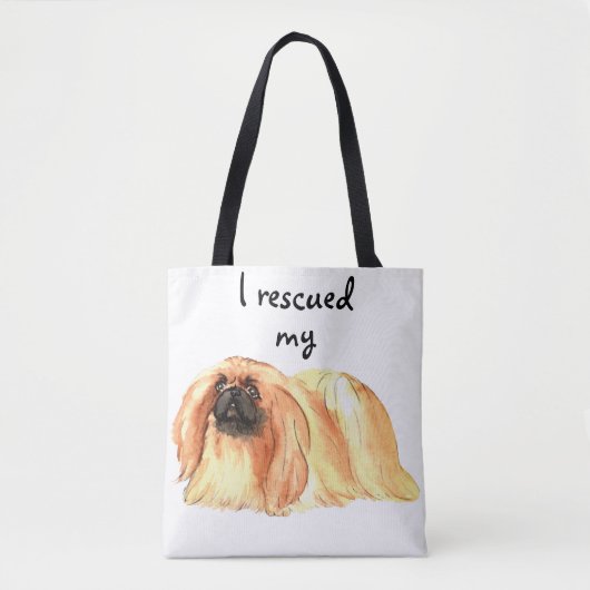 Rescue Pekingese Tote Bag (Voorkant)