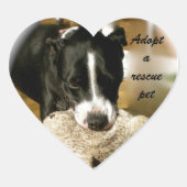 Rescue Pet Adoption Hart Sticker (Voorkant)