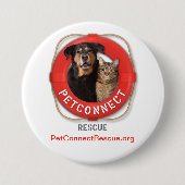 Rescue PetConnect Ronde Button 7,6 Cm (Voorkant)