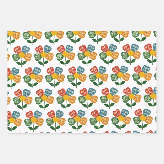 Rescue Pit Bull Gift Wrap Sheets Inpakpapier Vel (Voorkant)