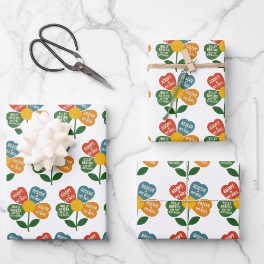 Rescue Pit Bull Gift Wrap Sheets Inpakpapier Vel (Voorkant)