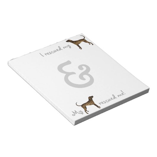 Rescue Plott Hound Notitieblok (Schuin)
