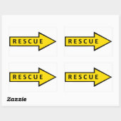 Rescue R Rechthoekige Sticker (Vel)