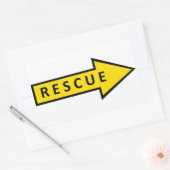 Rescue R Rechthoekige Sticker (Envelop)