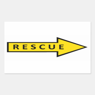 Rescue R Rechthoekige Sticker
