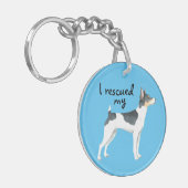 Rescue Rat Terrier Sleutelhanger (Voorkant Links)