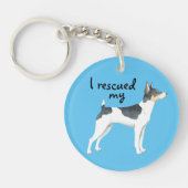 Rescue Rat Terrier Sleutelhanger (Voorkant)