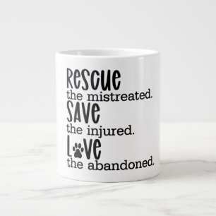 Rescue Save Love Dierenmishandeling Koffie Mok