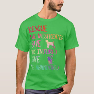RESCUE SAVE LOVE PET Animal Shelter Volunteer Gift T-shirt