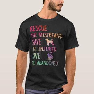 RESCUE SAVE LOVE PET Animal Shelter Volunteer Gift T-shirt