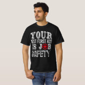 rescue service work paramedic first aider t-shirt (Voorkant volledig)