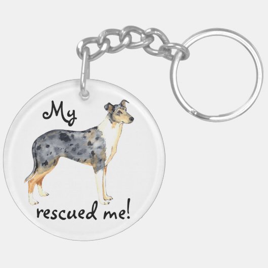 Rescue Smooth Collie Sleutelhanger (Achterkant Links)