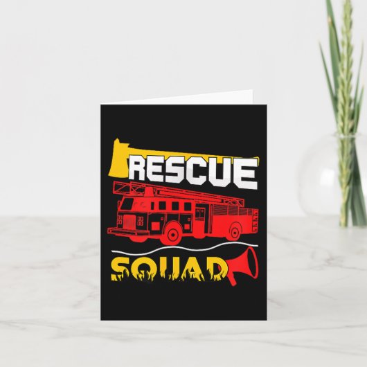 Rescue Squad Lifesaver Fireman Gift Proud Firefigh Kaart (Voorkant)