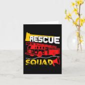 Rescue Squad Lifesaver Fireman Gift Proud Firefigh Kaart (Gele Bloem)