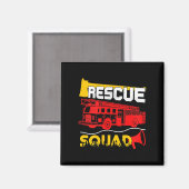 Rescue Squad Lifesaver Fireman Gift Proud Firefigh Magneet (Voorkant / Achterkant)