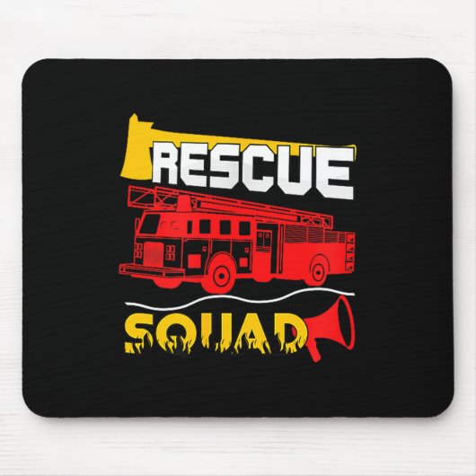Rescue Squad Lifesaver Fireman Gift Proud Firefigh Muismat (Voorkant)