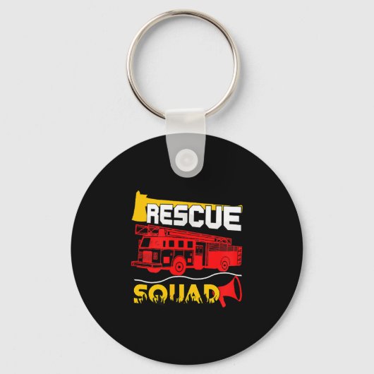 Rescue Squad Lifesaver Fireman Gift Proud Firefigh Sleutelhanger (Voorkant)