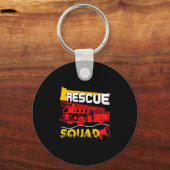Rescue Squad Lifesaver Fireman Gift Proud Firefigh Sleutelhanger (Voorkant)