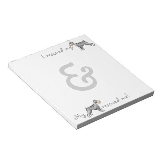 Rescue Standard Schnauzer Notitieblok (Schuin)