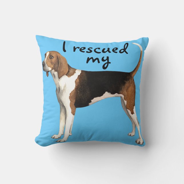 Rescue Treeing Walker Coonhound Kussen (Voorkant)
