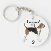 Rescue Treeing Walker Coonhound Sleutelhanger (Voorkant)