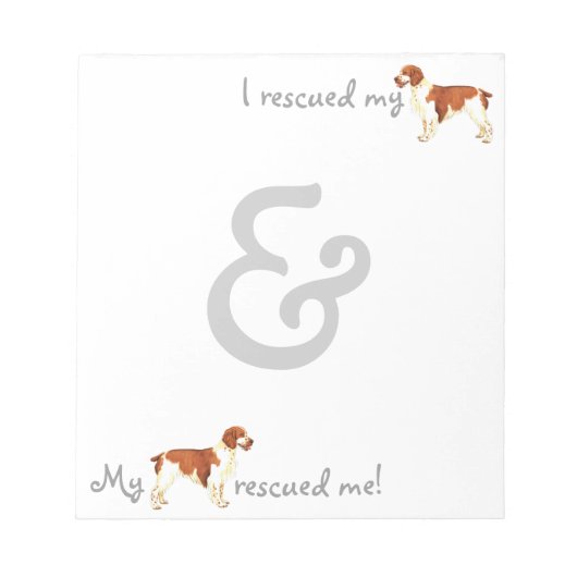 Rescue Welsh Springer Spaniel Notitieblok (Voorkant)